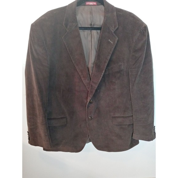 Covington's Mens Brown Two Button Corduroy Blazer, Size 46R - Picture 3 of 6